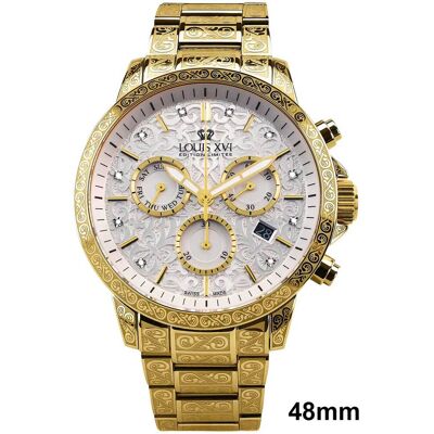 Louis XVI LXVI4002 Herrenuhr Palais Royale 2.0 Diamond Chronograph 48mm 10ATM Louis XVI LXVI4002 Herrenuhr Palais Royale 2.0 Diamond Chronograph 48mm 10ATM