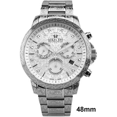 Louis XVI LXVI4021 Herrenuhr Palais Royale 2.0 Diamond Chronograph 48mm 10ATM Louis XVI LXVI4021 Herrenuhr Palais Royale 2.0 Diamond Chronograph 48mm 10ATM