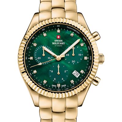 Swiss Military by Chrono Swiss Military SM30207.04 Elegant Chronograph Damenuhr 38mm 5ATM Swiss Military by Chrono Swiss Military SM30207.04 Elegant Chronograph Damenuhr 38mm 5ATM