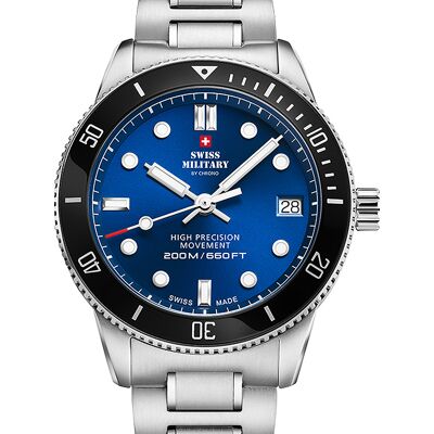 Swiss Military by Chrono Swiss Military SM34089.02 Diver Damenuhr 37mm 20ATM Swiss Military by Chrono Swiss Military SM34089.02 Diver Damenuhr 37mm 20ATM