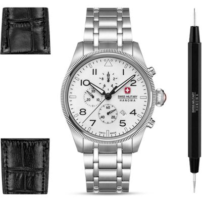 Swiss Military Hanowa SMWGI0005701-SET Herrenuhr Thunderbolt Northern Night Chronograph Set 43mm 10 ATM Swiss Military Hanowa SMWGI0005701-SET Herrenuhr Thunderbolt Northern Night Chronograph Set 43mm 10 ATM