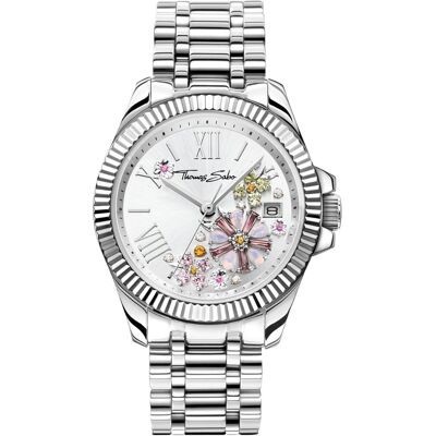 Thomas Sabo WA0381-201-201 Damenuhr Blumen 33mm 5ATM Thomas Sabo WA0381-201-201 Damenuhr Blumen 33mm 5ATM