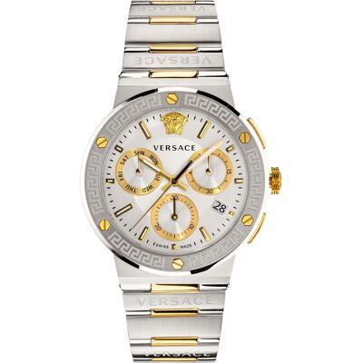 Versace VEZ900321 Herrenuhr Greca Logo Chrono 43mm 5ATM Versace VEZ900321 Herrenuhr Greca Logo Chrono 43mm 5ATM