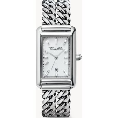 Thomas Sabo WA0428-201-201 Damenuhr Rechteckig silberfarben 22mm 3ATM Thomas Sabo WA0428-201-201 Damenuhr Rechteckig silberfarben 22mm 3ATM