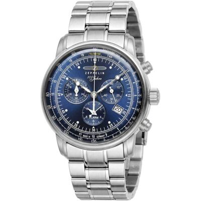 Zeppelin 7680MB-3 Herrenuhr 100 Jahre Zeppelin Chronograph 43mm 5ATM Zeppelin 7680MB-3 Herrenuhr 100 Jahre Zeppelin Chronograph 43mm 5ATM