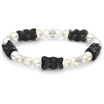 Thomas Sabo A2170-052-11-L17 Perlenarmband mit 5 schwarzen Goldbären Thomas Sabo A2170-052-11-L17 Perlenarmband mit 5 schwarzen Goldbären