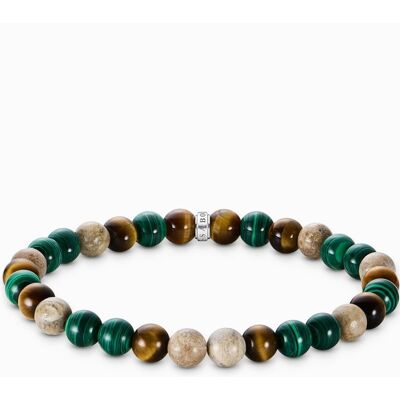 Thomas Sabo A2193-468-7-L19 Unisex Bead Armband in Erd- und Grüntönen Thomas Sabo A2193-468-7-L19 Unisex Bead Armband in Erd- und Grüntönen