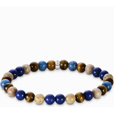 Thomas Sabo A2193-926-7-L19 Unisex Bead Armband in Braun- und Blautönen Thomas Sabo A2193-926-7-L19 Unisex Bead Armband in Braun- und Blautönen