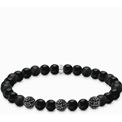 Thomas Sabo A2195-705-11-L19 Unisex Armband Obsidian und Zirkonia schwarz Thomas Sabo A2195-705-11-L19 Unisex Armband Obsidian und Zirkonia schwarz