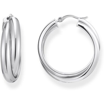 Thomas Sabo CR738-001-21 Bold - Silberne Creolen 27,0 mm verschlungenes Design Damen Thomas Sabo CR738-001-21 Bold - Silberne Creolen 27,0 mm verschlungenes Design Damen
