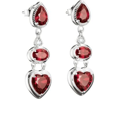 Thomas Sabo H2341-051-10 Ohrringe Herz Granatrot Elyndra 34,0 mm Damen Thomas Sabo H2341-051-10 Ohrringe Herz Granatrot Elyndra 34,0 mm Damen