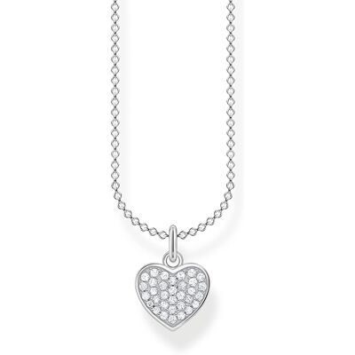 Thomas Sabo KE2046-051-14-L38V Silberne Pavé Herz Kette 36-38 cm Damen Thomas Sabo KE2046-051-14-L38V Silberne Pavé Herz Kette 36-38 cm Damen