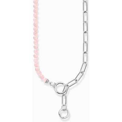 Thomas Sabo KE2193-035-9-L47V Silbernes Collier mit Gliederkettenelementen und rosa Beads Damen Thomas Sabo KE2193-035-9-L47V Silbernes Collier mit Gliederkettenelementen und rosa Beads Damen