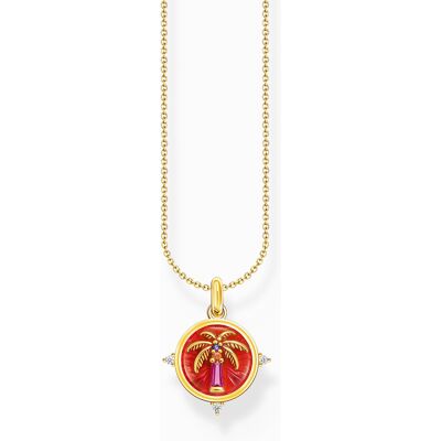 Thomas Sabo KE2204-471-7-L45V Vergoldete Ketten mit Palmenanhänger Damen Thomas Sabo KE2204-471-7-L45V Vergoldete Ketten mit Palmenanhänger Damen