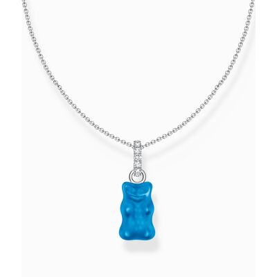 Thomas Sabo KE2209-052-1-L45V Siberne Kette mit blauem Goldbären Anhänger Damen Thomas Sabo KE2209-052-1-L45V Siberne Kette mit blauem Goldbären Anhänger Damen