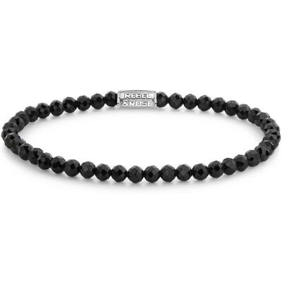 Rebel & Rose RR-40160-S-S Armband Black Glam Rocks Silver Rebel & Rose RR-40160-S-S Armband Black Glam Rocks Silver