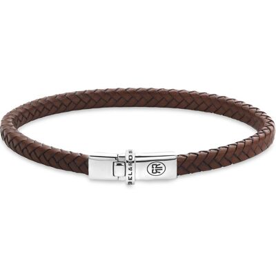 Rebel & Rose RR-L0176-S-M Armband Xtra Small Braided Cognac Rebel & Rose RR-L0176-S-M Armband Xtra Small Braided Cognac