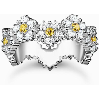 Thomas Sabo TR2337-051-4-56 Ring - Blume mit Steinen silber Damen Thomas Sabo TR2337-051-4-56 Ring - Blume mit Steinen silber Damen