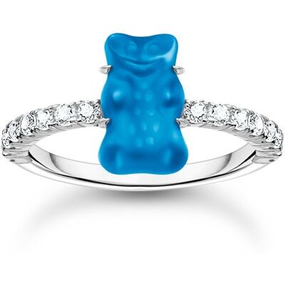 Thomas Sabo TR2459-052-1-52 Silberner Ring mit pinkfarbenem Goldbären und Zirkonia Damen Thomas Sabo TR2459-052-1-52 Silberner Ring mit pinkfarbenem Goldbären und Zirkonia Damen