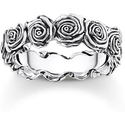 Thomas Sabo TR2488-637-21-58 Silberner Ring mit Rosen Damen Thomas Sabo TR2488-637-21-58 Silberner Ring mit Rosen Damen