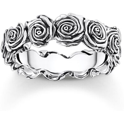 Thomas Sabo TR2488-637-21-54 Silberner Ring mit Rosen Damen Thomas Sabo TR2488-637-21-54 Silberner Ring mit Rosen Damen