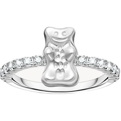 Thomas Sabo TR2504-051-14-56 Ring mit Haribo Goldbär und Steinen silber Damen Thomas Sabo TR2504-051-14-56 Ring mit Haribo Goldbär und Steinen silber Damen