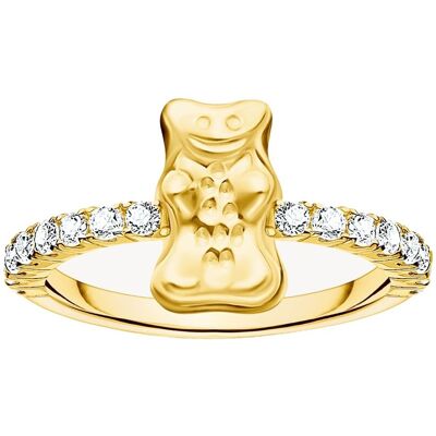 Thomas Sabo TR2504-414-14-56 Ring mit Haribo Goldbär und Steinen vergoldet Damen Thomas Sabo TR2504-414-14-56 Ring mit Haribo Goldbär und Steinen vergoldet Damen