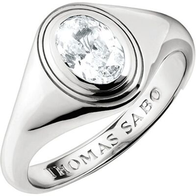 Thomas Sabo TR2523-051-14-56 Ring mit weißem Zirkoniastein Oval Silber Damen Thomas Sabo TR2523-051-14-56 Ring mit weißem Zirkoniastein Oval Silber Damen