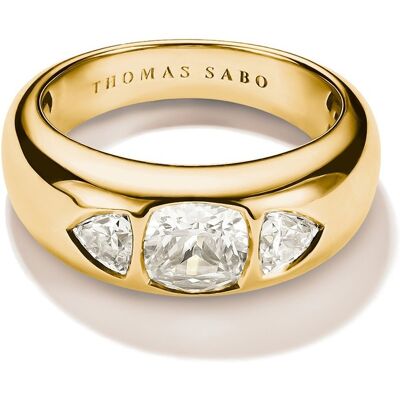 Thomas Sabo TR2525-414-14-56 Ring mit facettierten weißen Zirkoniasteinen vergoldet Damen Thomas Sabo TR2525-414-14-56 Ring mit facettierten weißen Zirkoniasteinen vergoldet Damen