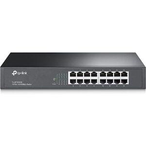 TP-LINK TL-SF1016DS 16x Port Switch Unmanaged 13-Zoll-Stahlgehäuse