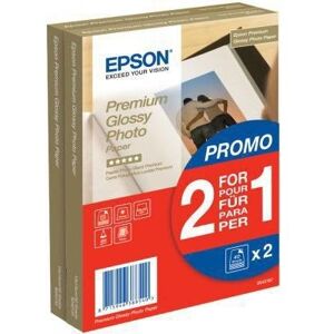 EPSON C13S042167 Premium Glossy Photo Paper, 100 x 150 mm, 255g/qm, 2x40 Blatt