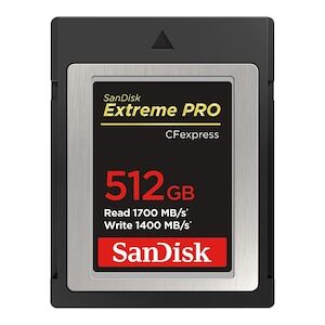 SanDisk Extreme Pro 512 GB CFexpress Typ B Speicherkarte bis zu 1700 MB/s