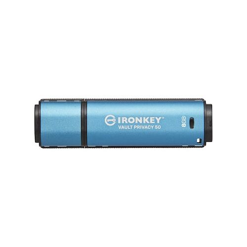 Kingston 8 GB IronKey Vault Privacy 50 Verschlüsselter USB-Stick Metall USB 3.2