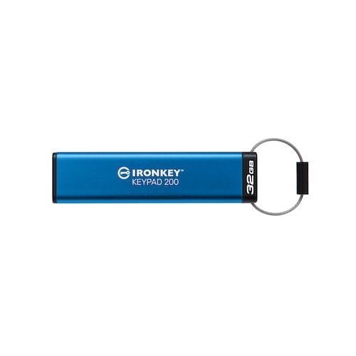 Kingston 32 GB IronKey Keypad 200 Verschlüsselter USB-Stick Metall USB 3.2 Gen1