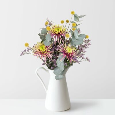 Pflanzen-Kölle Bunter Schnittblumen-Mix mit Craspedia, Eukalyptus & Chrysanthemen Pflanzen-Kölle Bunter Schnittblumen-Mix mit Craspedia, Eukalyptus & Chrysanthemen