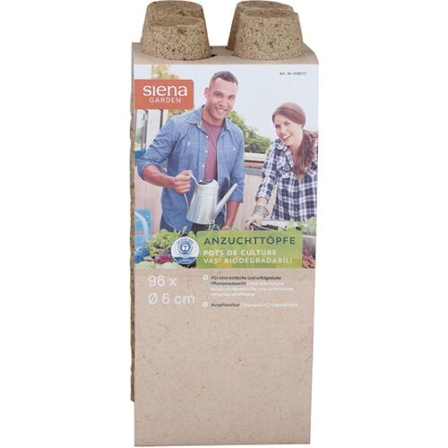 SIENA GARDEN Bio-Anzuchttöpfe rund, braun