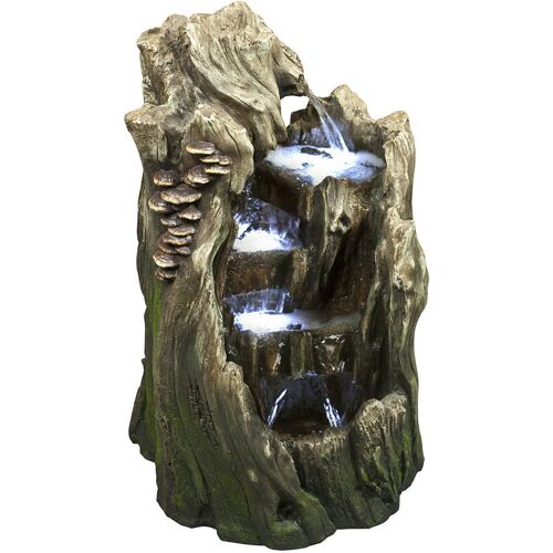 Kölle Brunnen aus Polyresin mit Licht, Pumpe und Kabel, ca. 32x32x57 cm