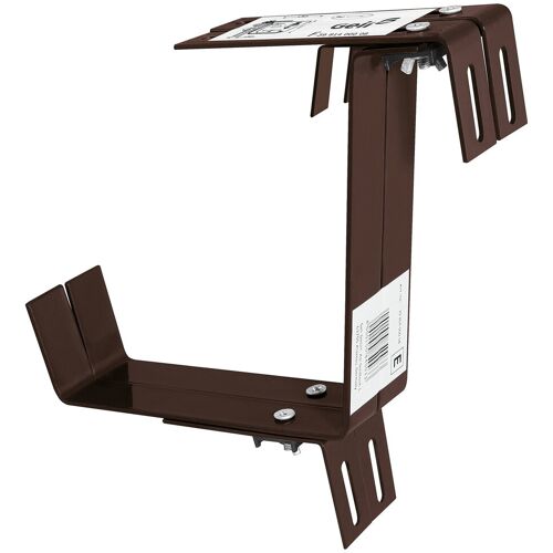 Geli Blumenkastenhalter aus Bandeisen, braun, 2-fach verstellbar