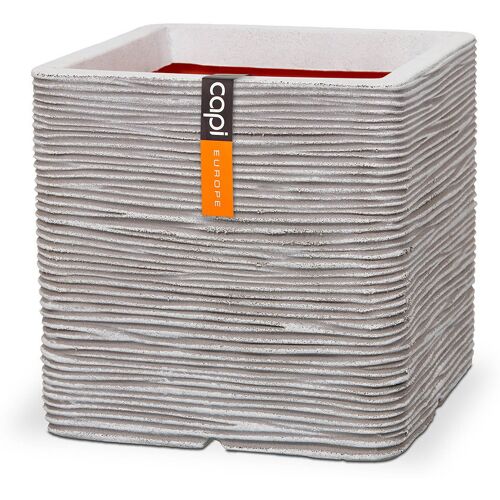 Capi Europe Pflanztrog 'Rib Jasper', elfenbein, ca. 40 x 40 x H 40 cm