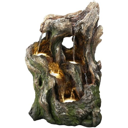 Kölle Polyresin Brunnen inkl. Pumpe, warmlicht, 38 x 34 x 54 cm