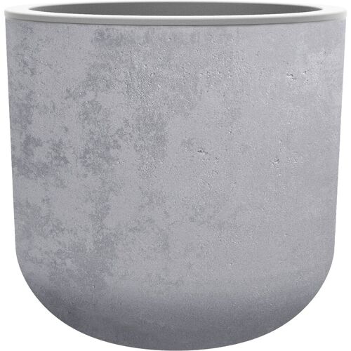 Eda Pflanzgefäß 'Basalt Up Egg', betongrau, ca. Ø 48,5 x H 46,2 cm