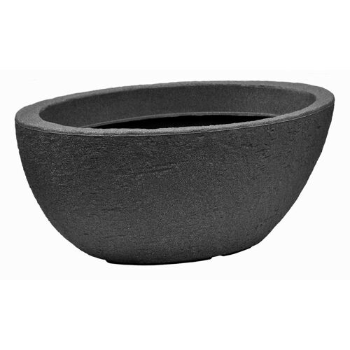 Kölle Pflanzschale 'Stone', anthrazit, ca. 70 x 40 x H 27 cm