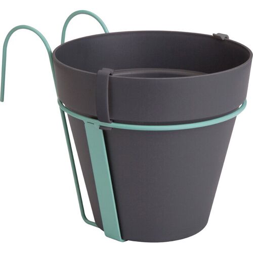 Elho Pflanzgefäß 'Loft Urban Balcony Potholder', anthrazit, ca. Ø 18 x H 20 cm