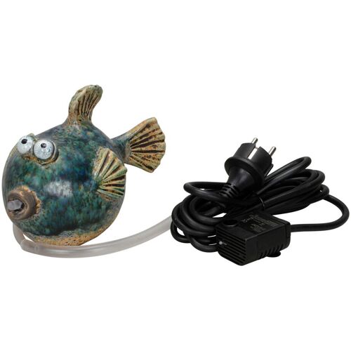 Pflanzen-Kölle Wasserspeier 'Fisch' mit Pumpe, Steinzeug, 13 x 21,5 x 12 cm