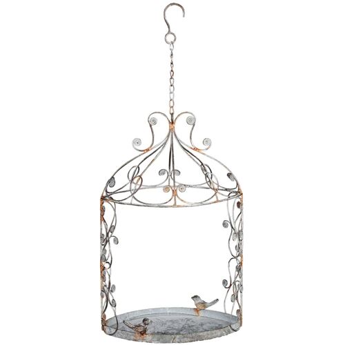 Pflanzen-Kölle Vogelkäfig zum Hängen, graubraun, Eisen, Höhe ca. 40 cm