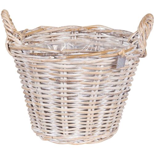 Pflanzen-Kölle Pflanzkorb, weiß, ca. Ø 35 x H 25 cm