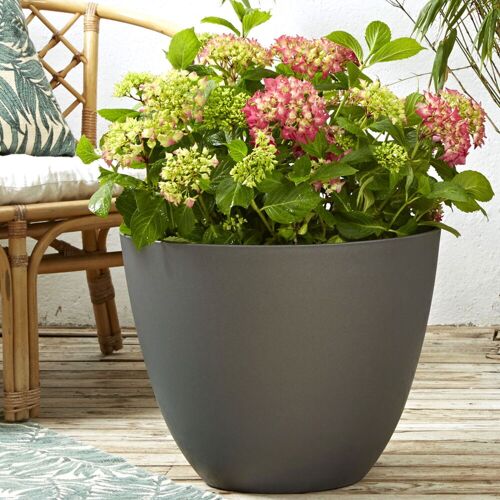 Eda Pflanzgefäß 'Element', schiefer, ca. Ø 40 x H 32 cm