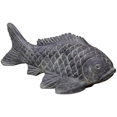 Pflanzen-Kölle Fisch, grau, coloriert, Steinguss, 43 x 17 x 21 cm Pflanzen-Kölle Fisch, grau, coloriert, Steinguss, 43 x 17 x 21 cm