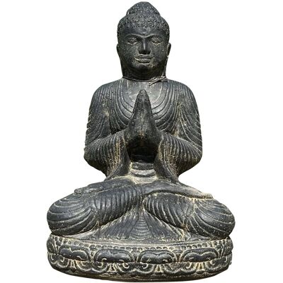Pflanzen-Kölle Buddha sitzend, grau, Steinguss, 45 x 30 x 23 cm Pflanzen-Kölle Buddha sitzend, grau, Steinguss, 45 x 30 x 23 cm