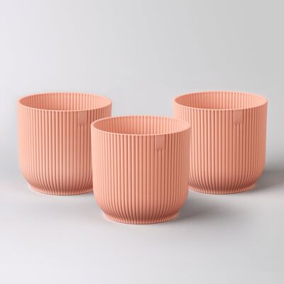 Elho Übertopf 'Vibes', zartrosa, ca. Ø 14 x H 13 cm, 3er-Set Elho Übertopf 'Vibes', zartrosa, ca. Ø 14 x H 13 cm, 3er-Set